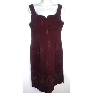 All That Jazz Burgundy Sleeveless Shimmer Dress Sizeโ Small Sleeveless Party